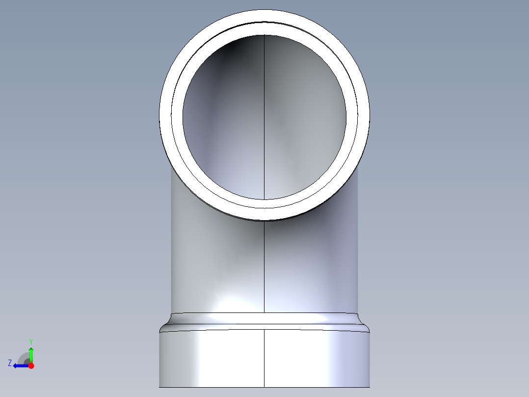船舶管路系统S2_SeaDrainPLUS_1-4LongBend-SxS_37E162703_3in Sea Drain Plus - 91.2 Long Sweep - SxS右视图