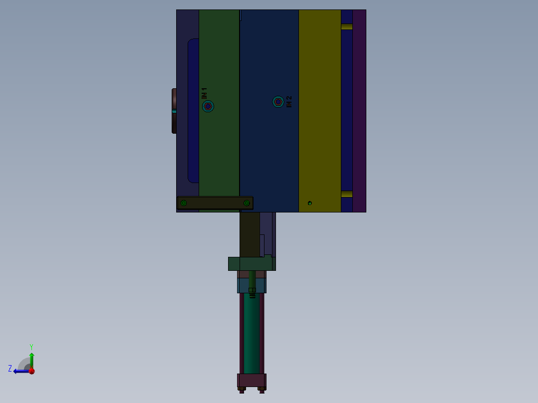 油缸抽芯模具右视图