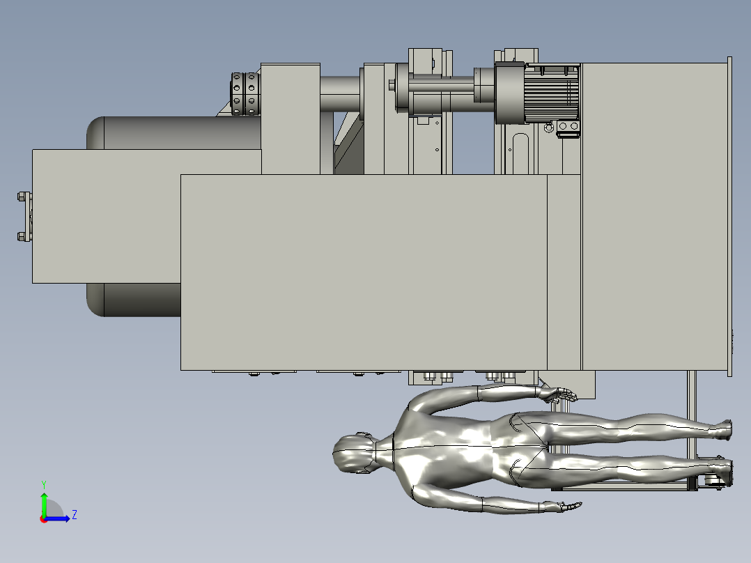 800吨液压机左视图