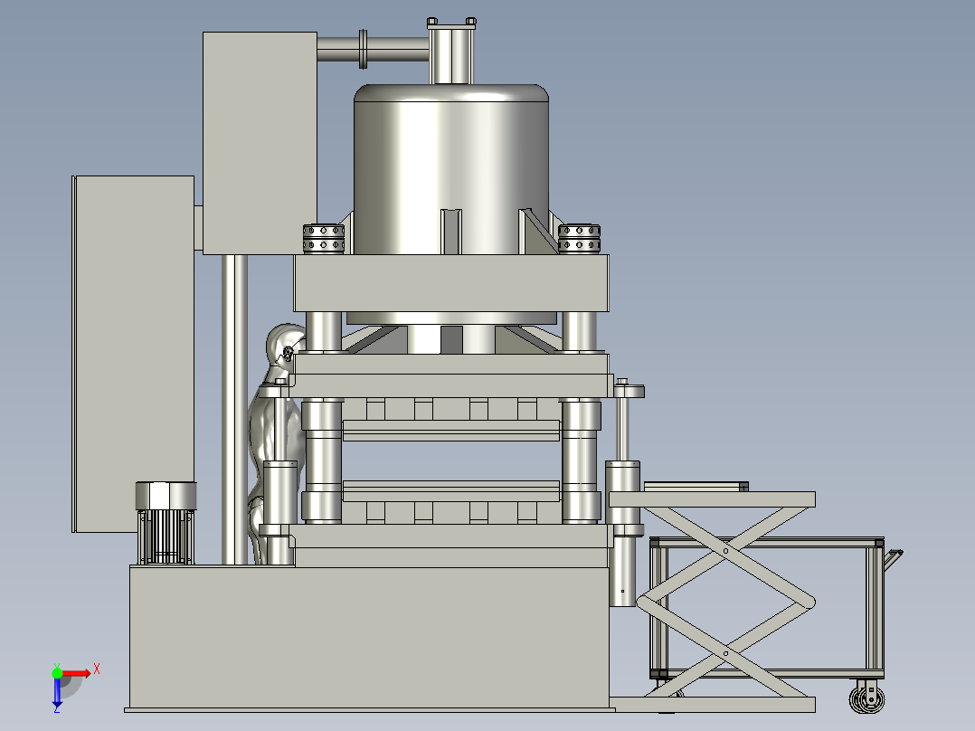 800吨液压机俯视图