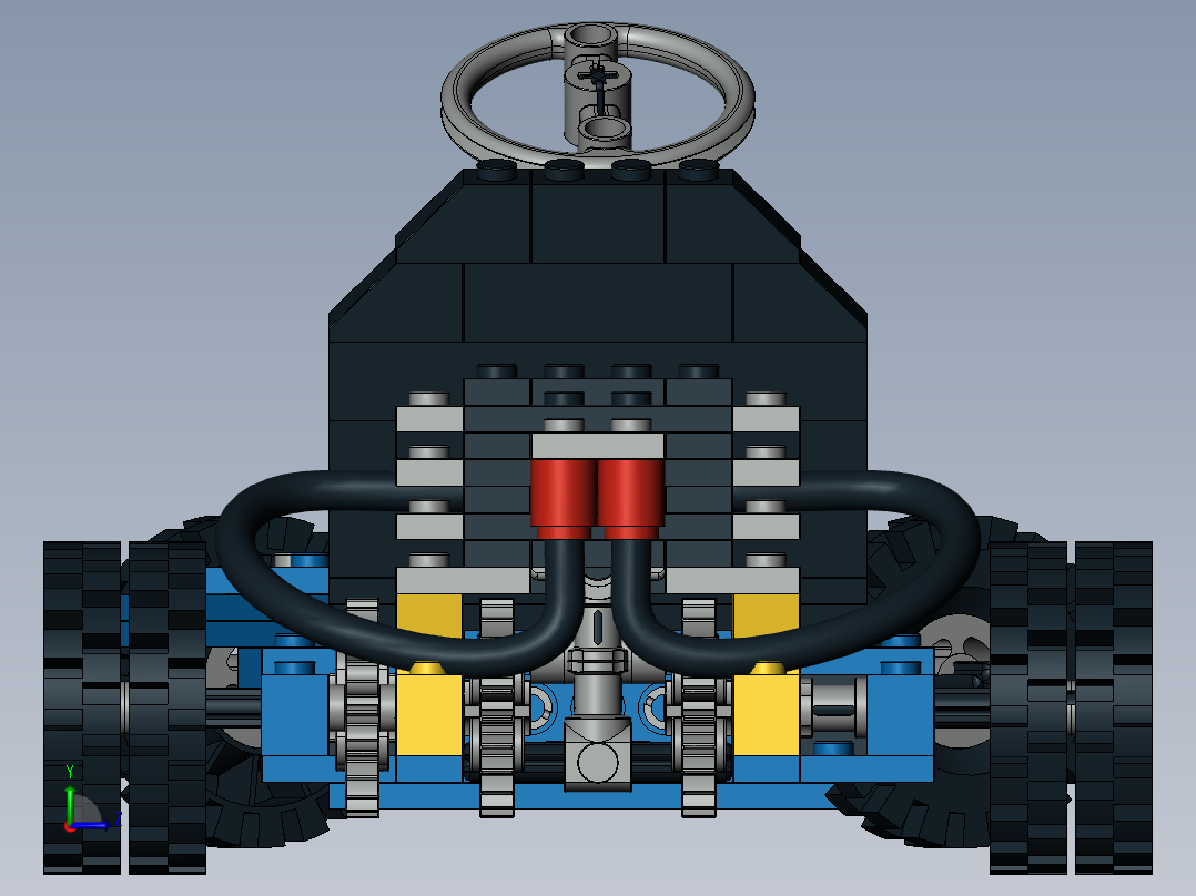 乐高拼接的全地形车左视图