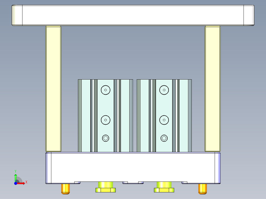 ZX551-B-笔记本CNC工装夹具三维模型CNC6-1010前视图