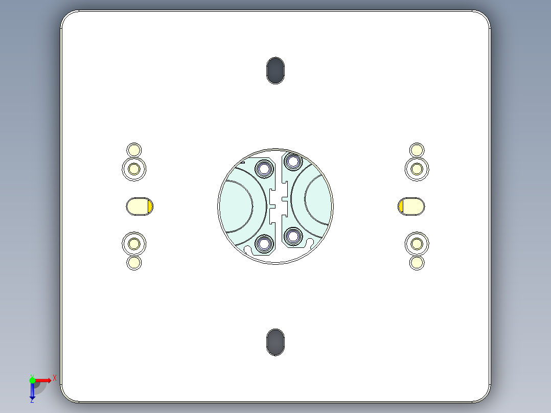 ZX551-B-笔记本CNC工装夹具三维模型CNC6-1010俯视图