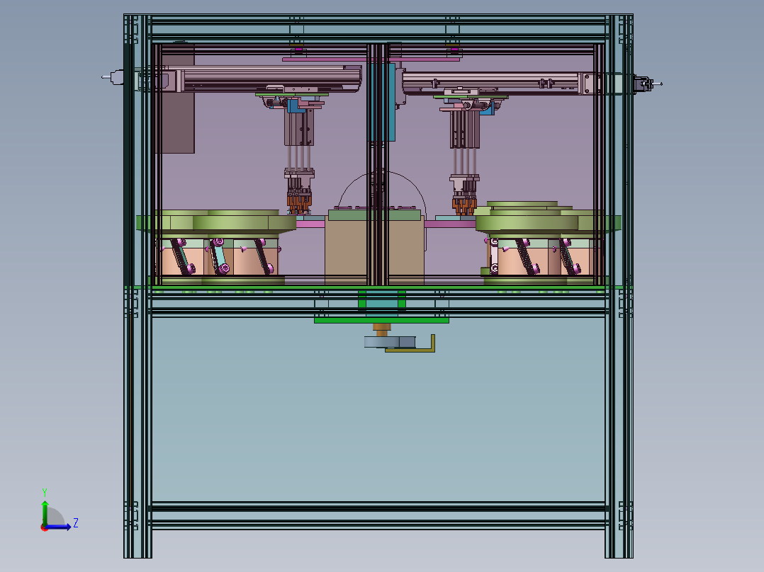 转台组立机sw18可编辑左视图