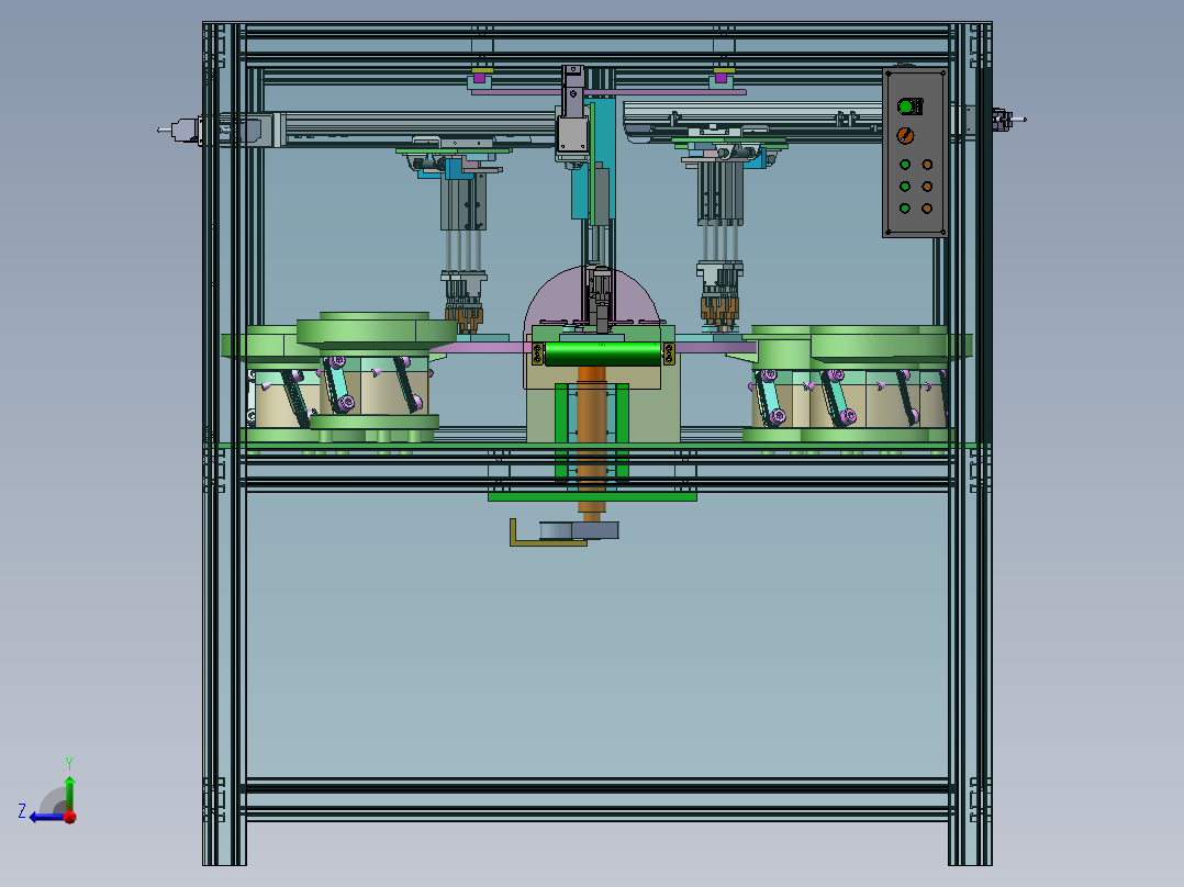 转台组立机sw18可编辑右视图