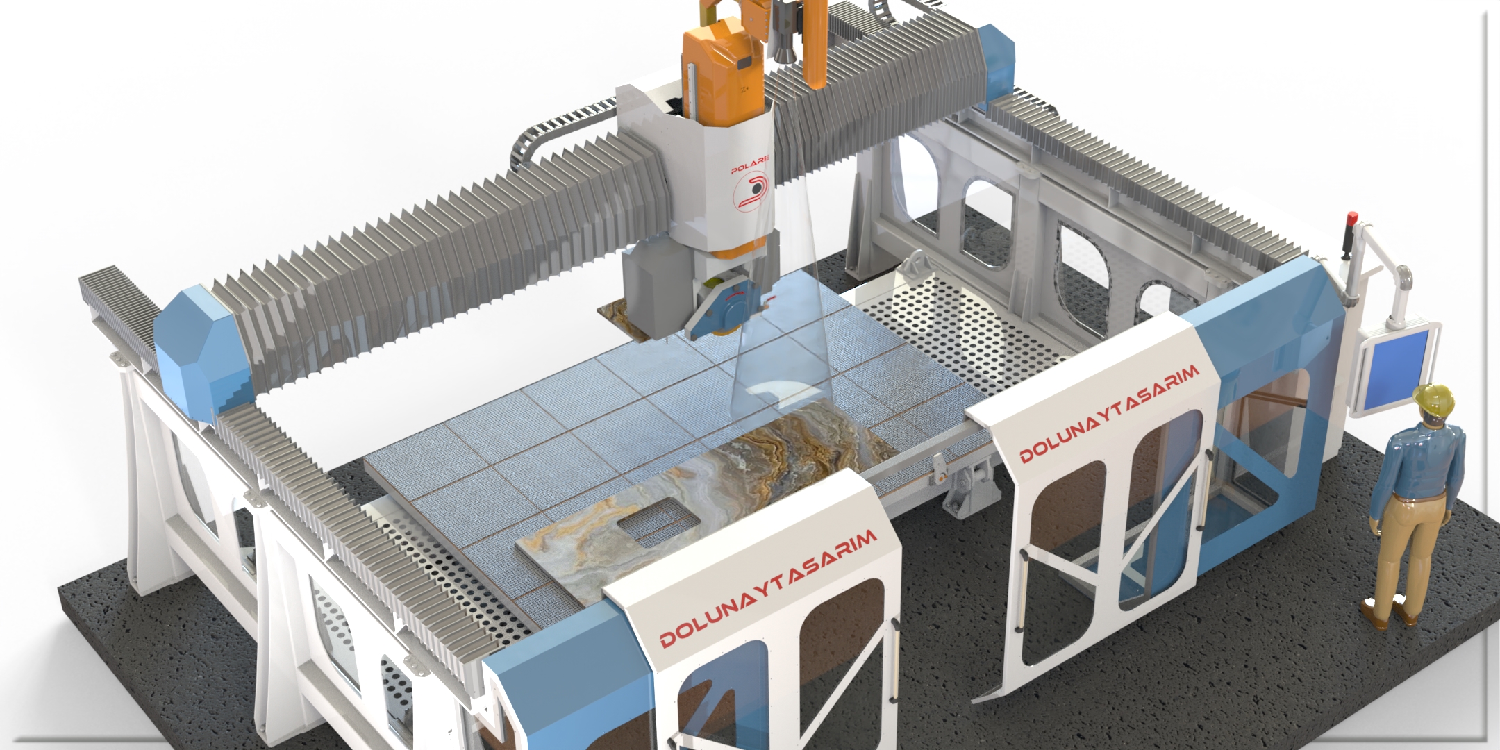 6轴大理石花岗岩切割加工桥接机