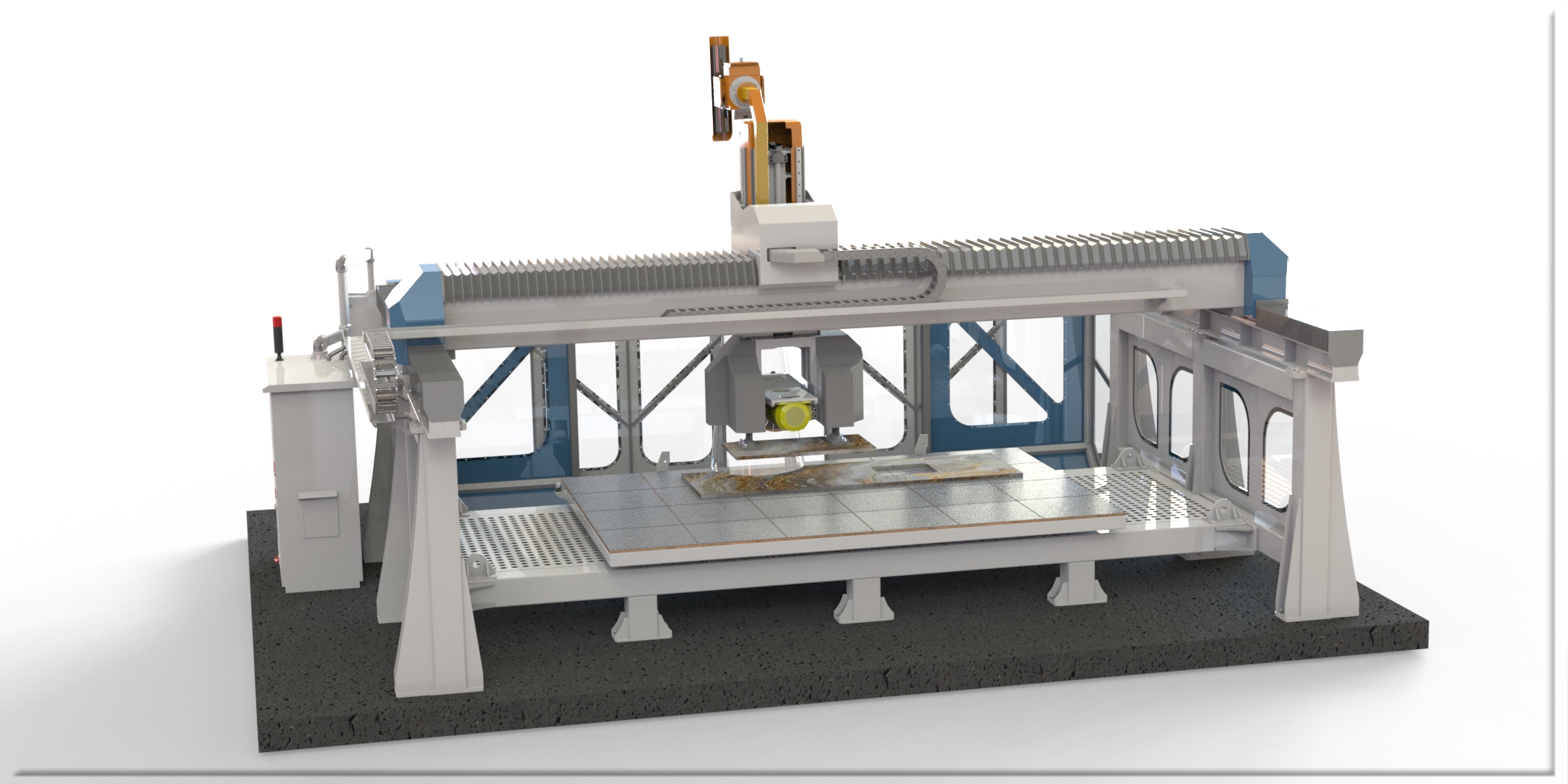 6轴大理石花岗岩切割加工桥接机