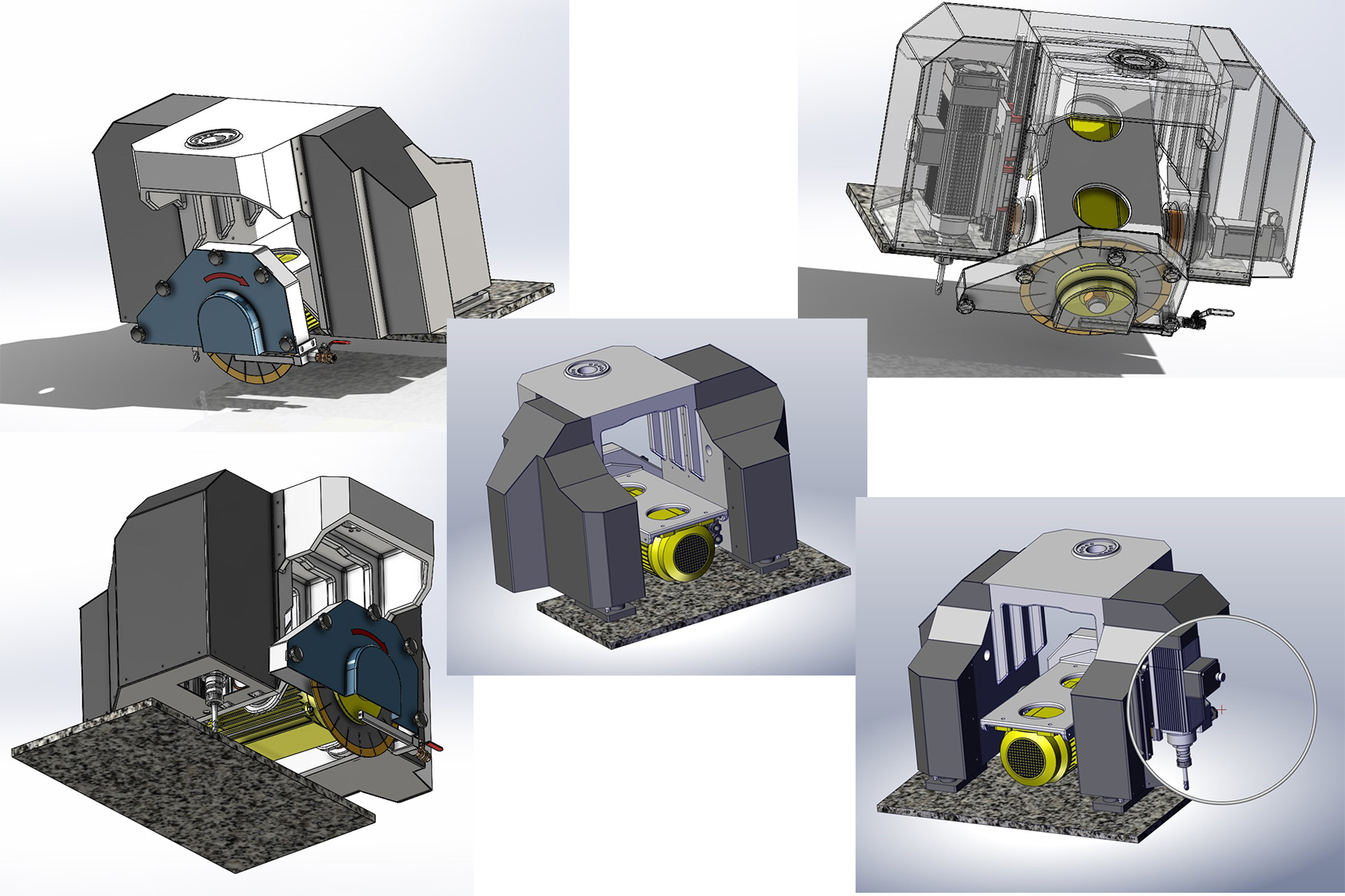 6轴大理石花岗岩切割加工桥接机