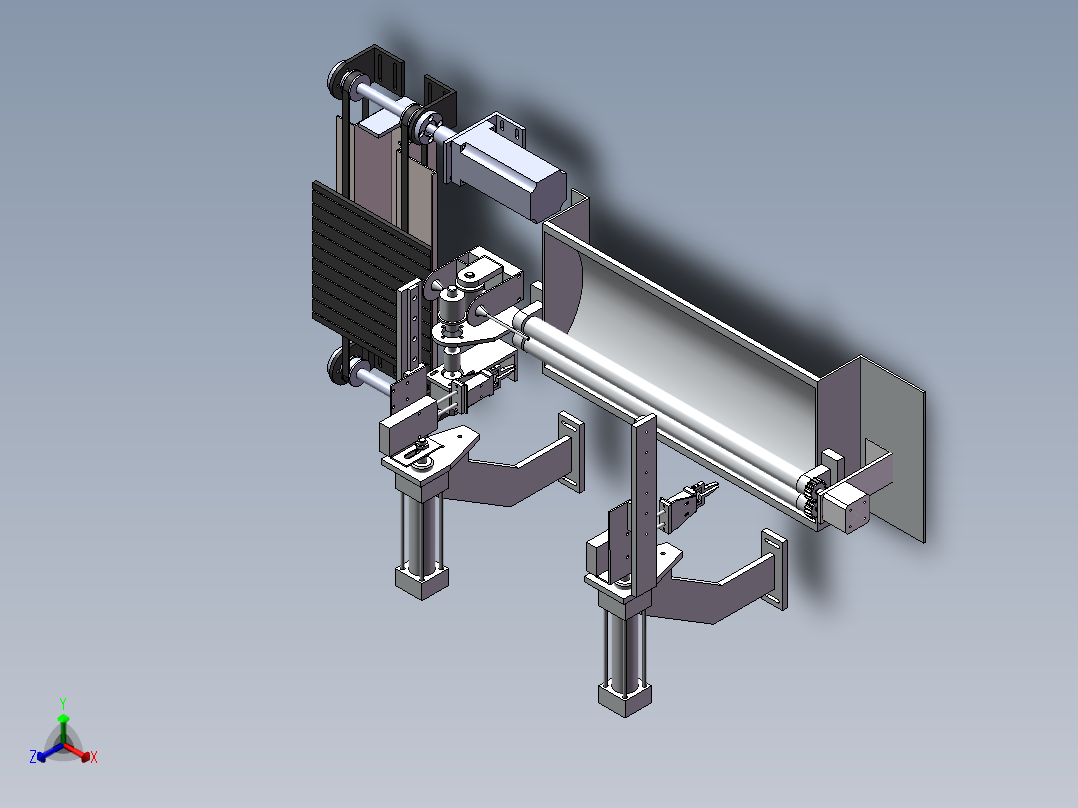 文玩手串自动串珠机正等轴测图