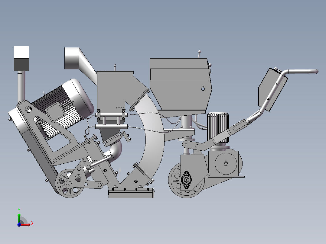 抛丸机模型前视图