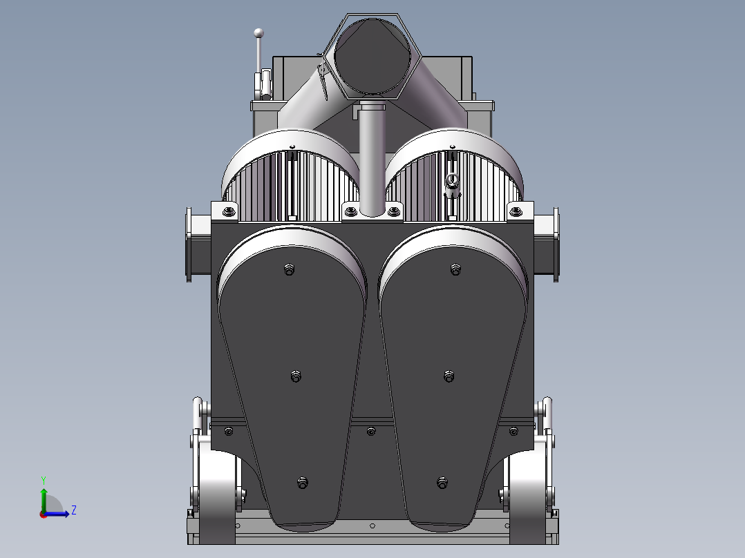 抛丸机模型左视图