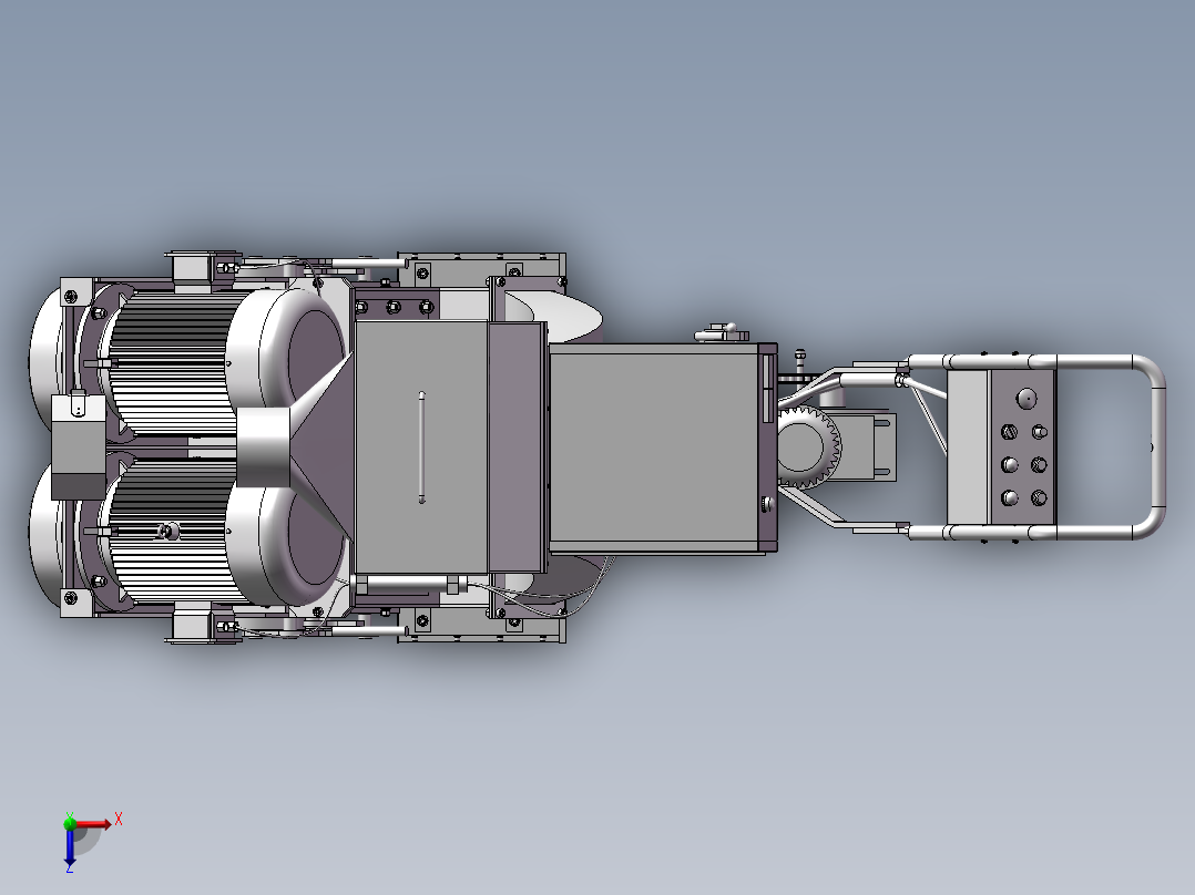 抛丸机模型俯视图
