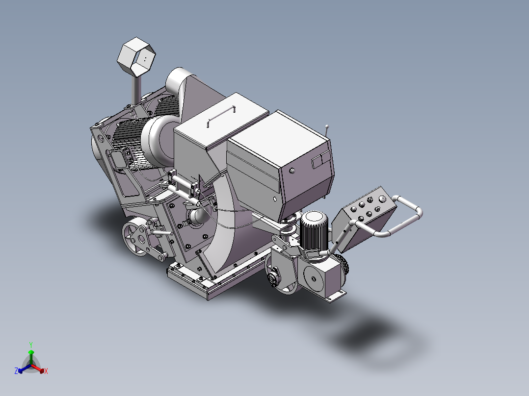 抛丸机模型正等轴测图