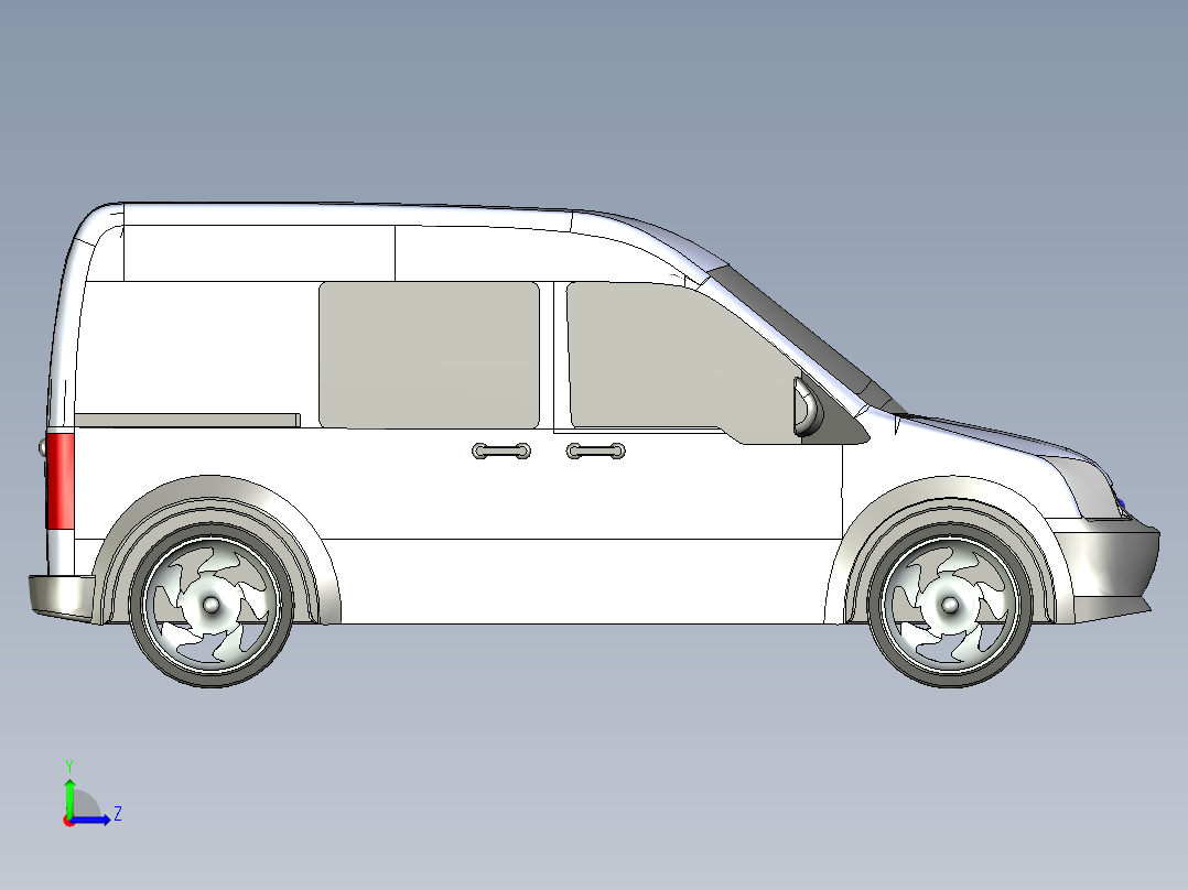 B3003570-福特全顺高顶车左视图