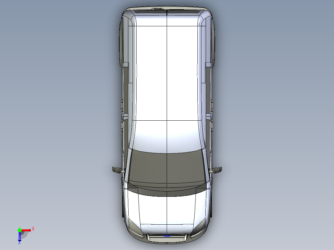 B3003570-福特全顺高顶车俯视图