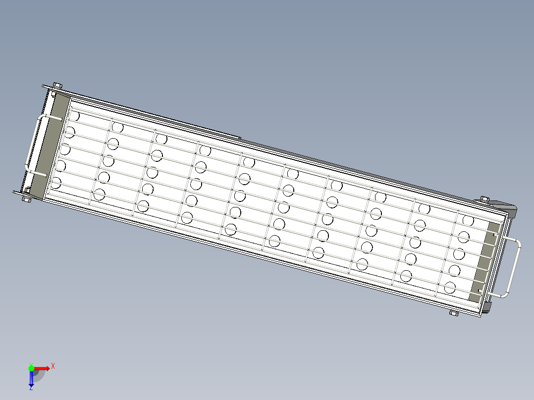便携式折叠烧烤架俯视图