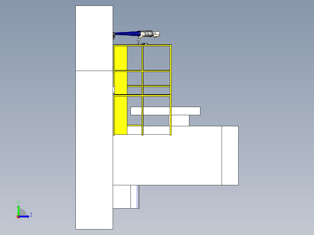 B3004054-NR-12保护装置  立式车床安全防护装置左视图