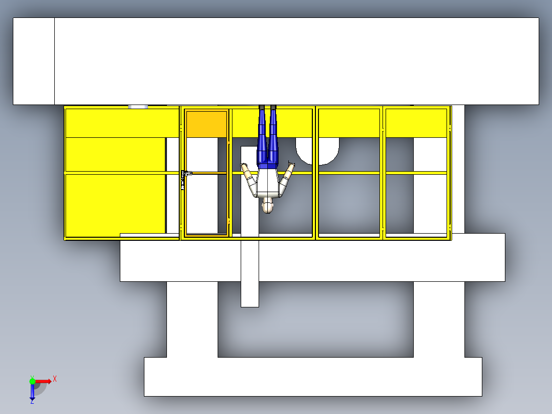 B3004054-NR-12保护装置  立式车床安全防护装置俯视图