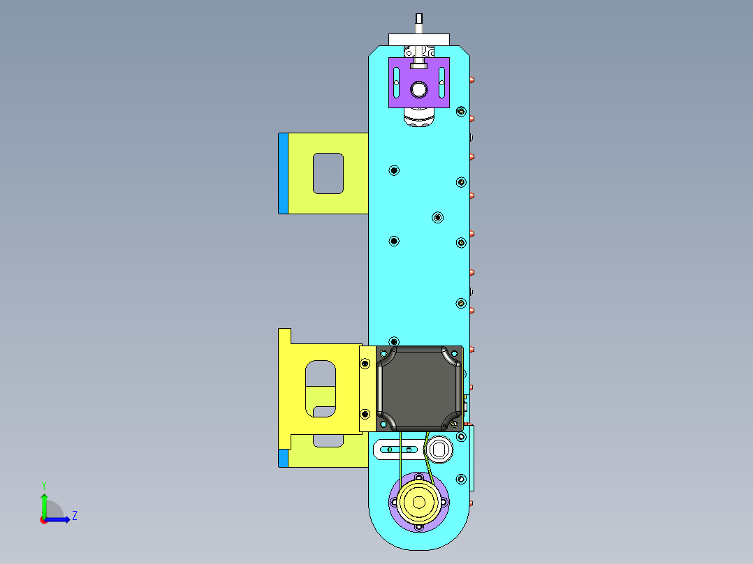 小型链条流水线左视图