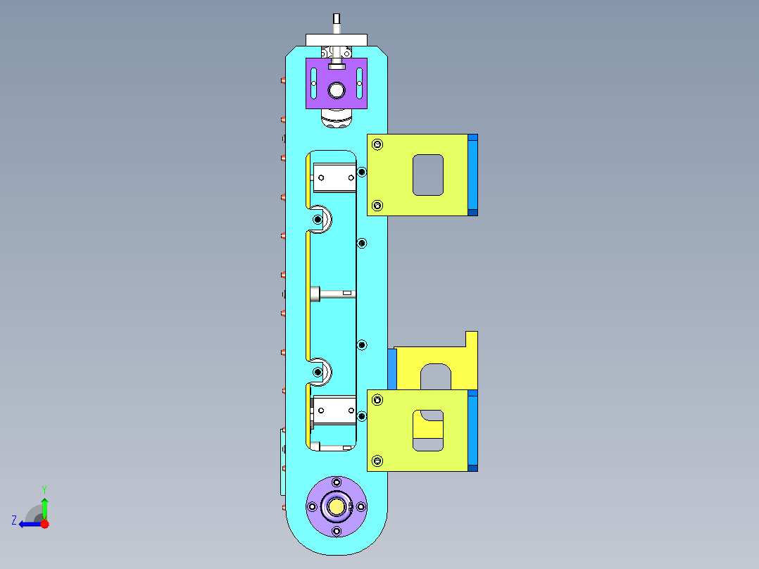 小型链条流水线右视图
