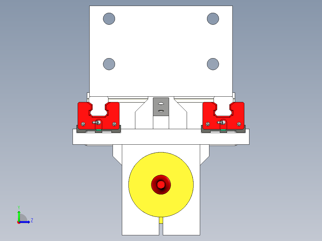 焊片机对中定位机构左视图
