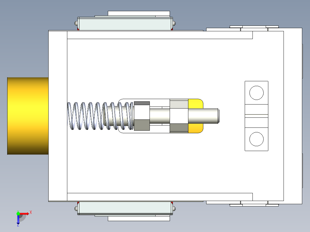 焊片机对中定位机构俯视图