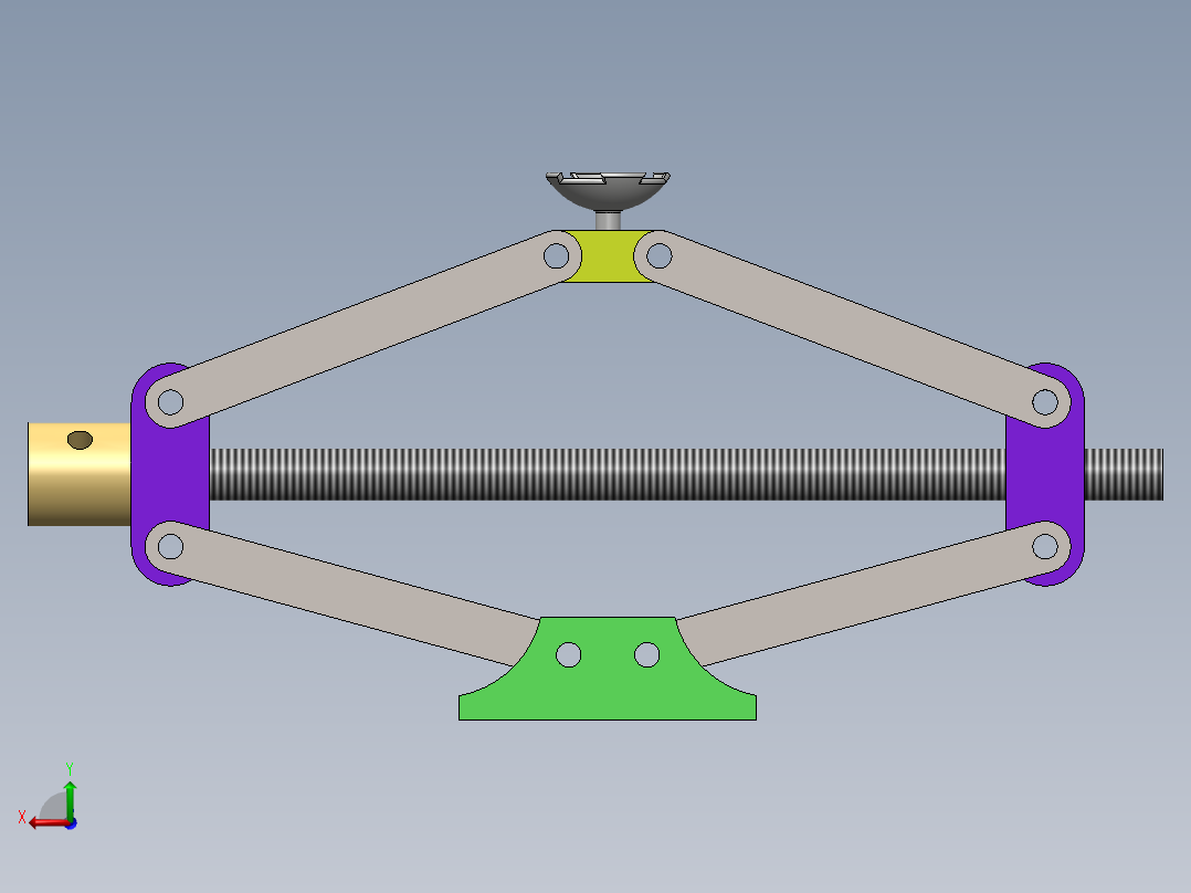 汽车千斤顶的设计与装配后视图