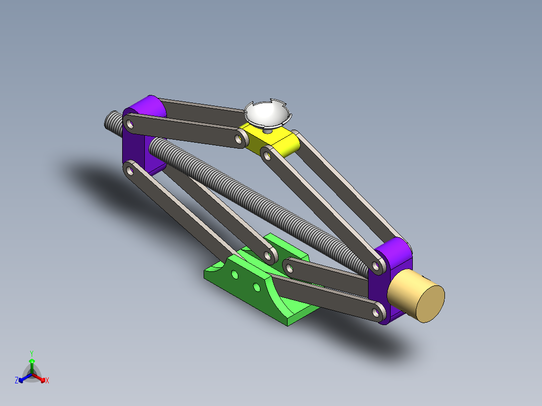 汽车千斤顶的设计与装配正等轴测图