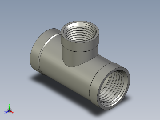 螺纹管三通-异径 DN15-DN10