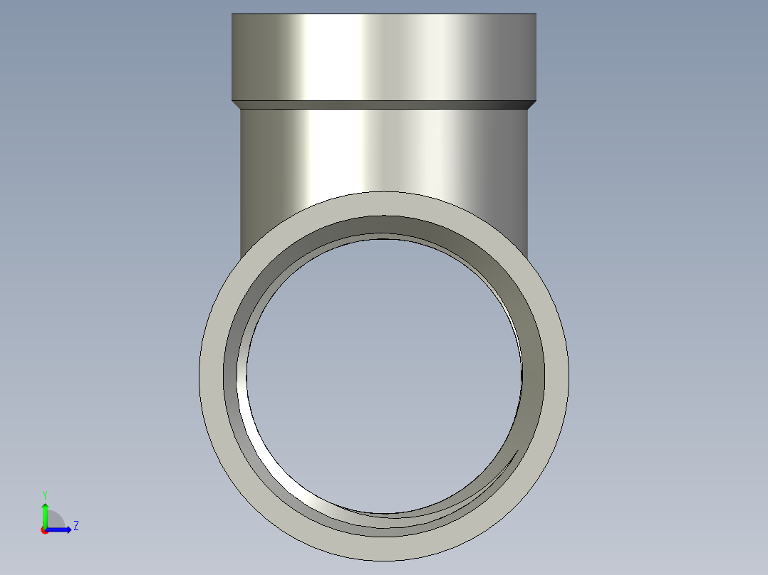螺纹管三通-异径 DN15-DN10左视图