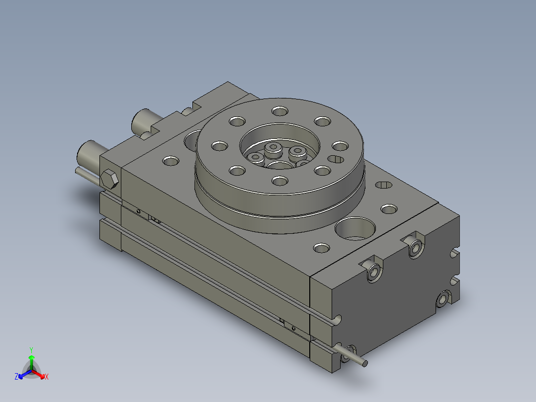 回转气缸HRQ20EN正等轴测图