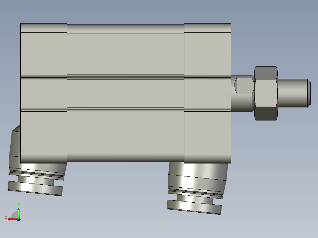 ACE16X10B气缸后视图