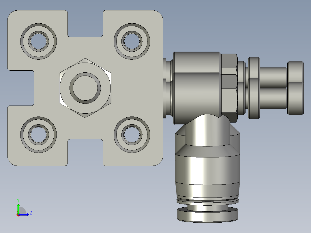 ACE16X10B气缸左视图