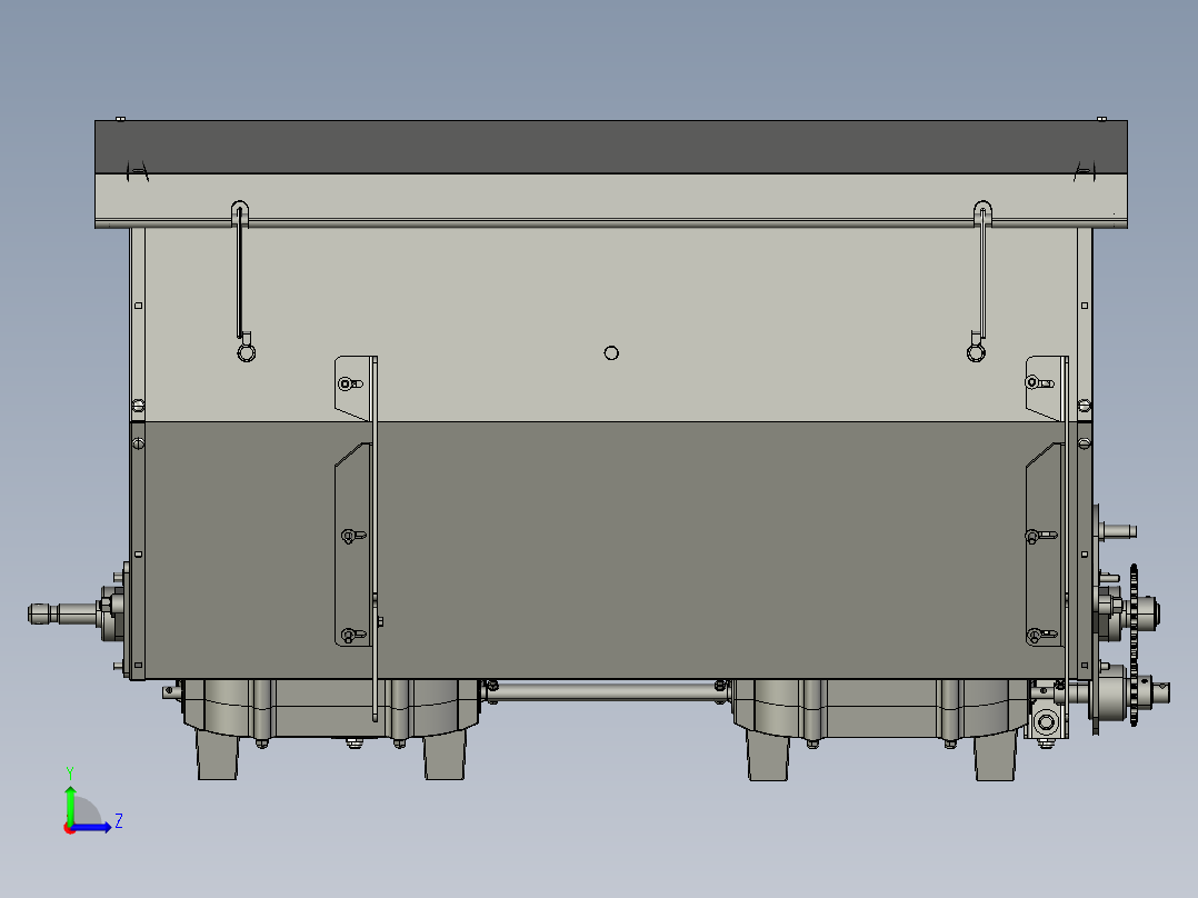 农业有机肥撒播机左视图
