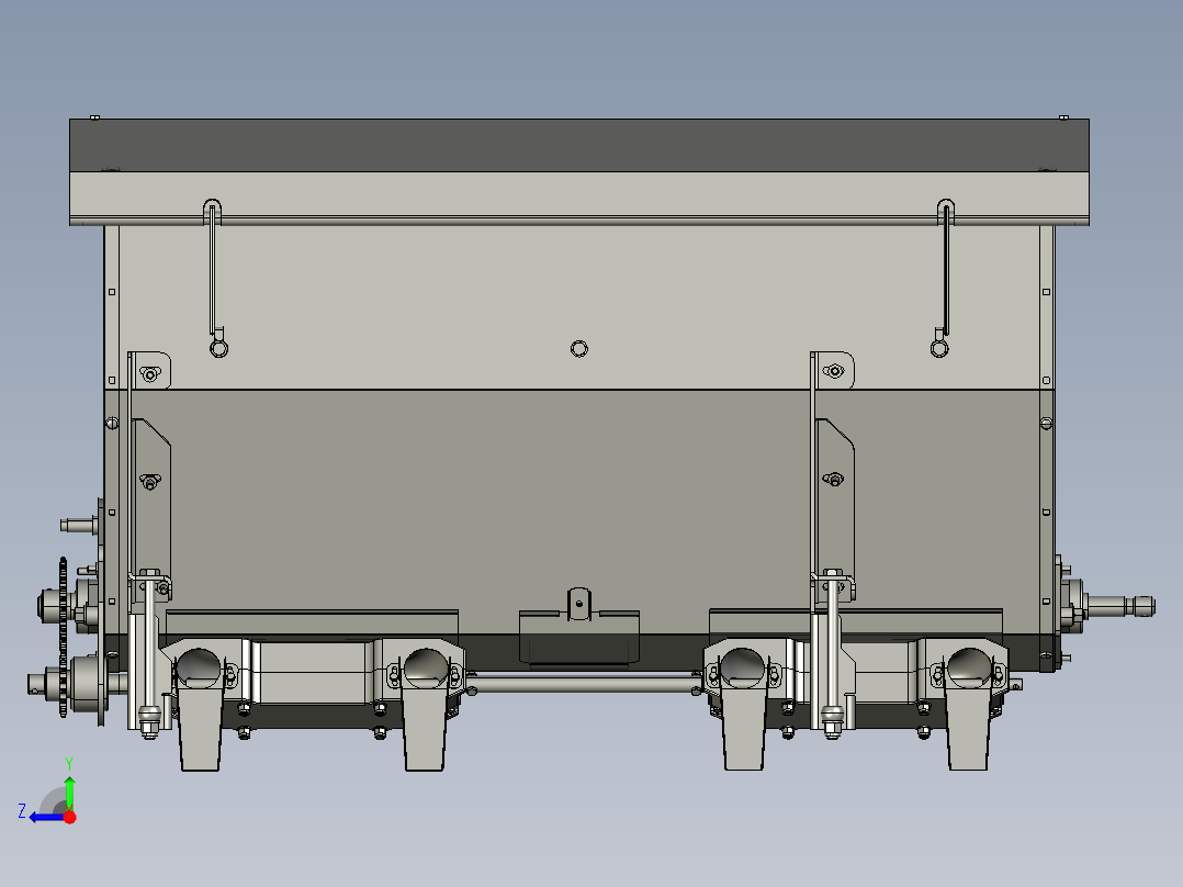 农业有机肥撒播机右视图