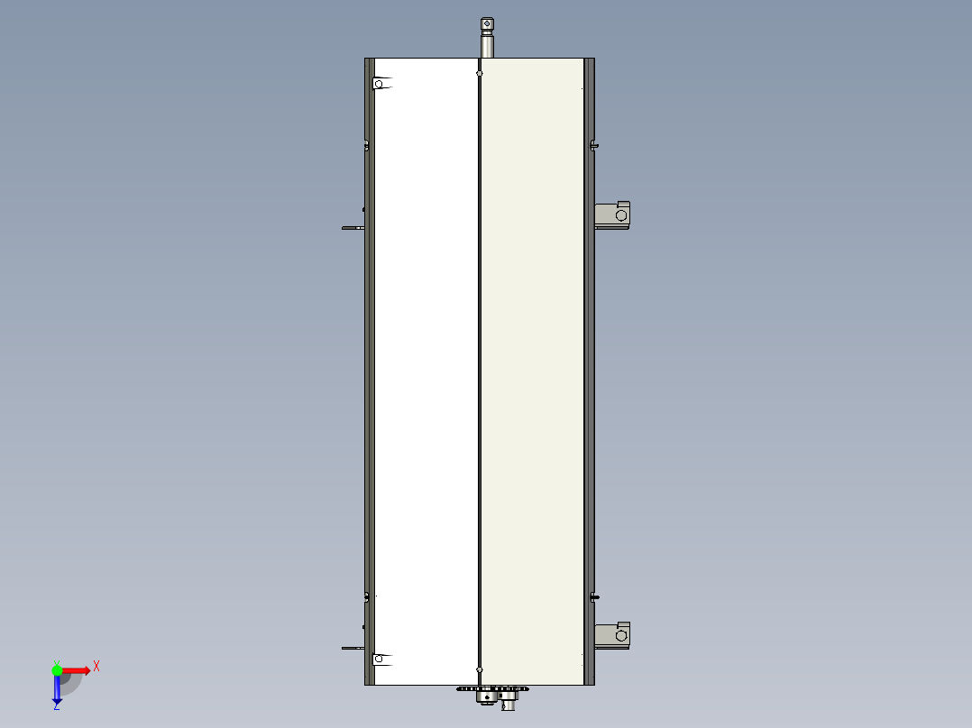 农业有机肥撒播机俯视图