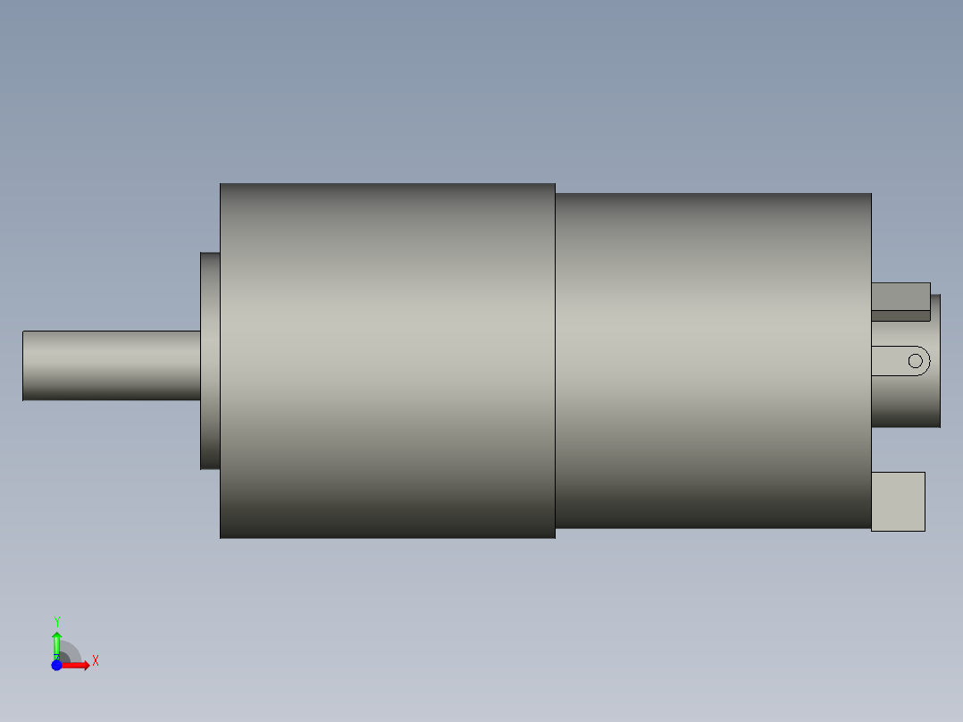 直流马达36GP-3429永磁行量编码齿轮减速机前视图