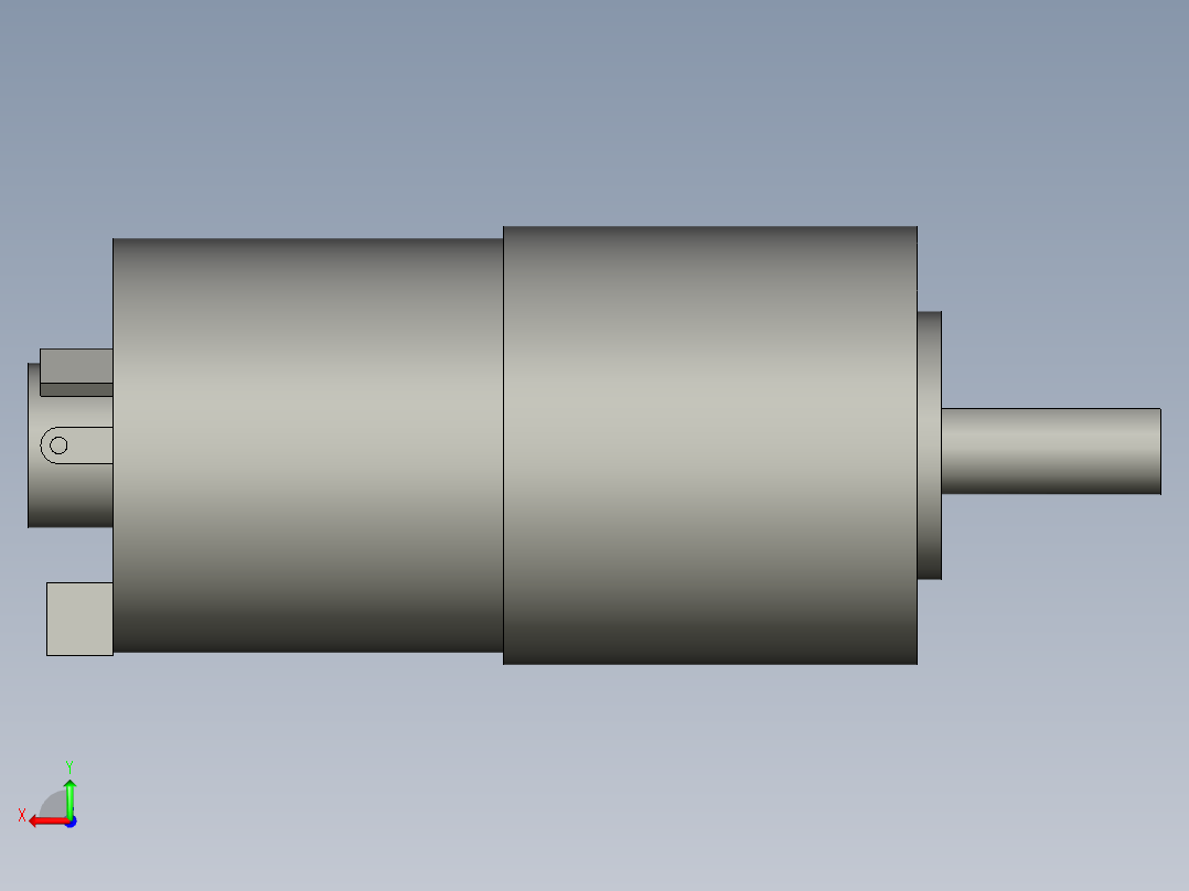 直流马达36GP-3429永磁行量编码齿轮减速机后视图