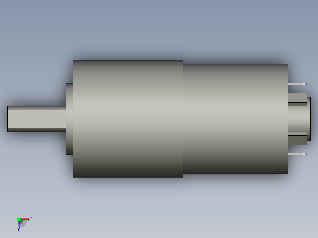 直流马达36GP-3429永磁行量编码齿轮减速机俯视图