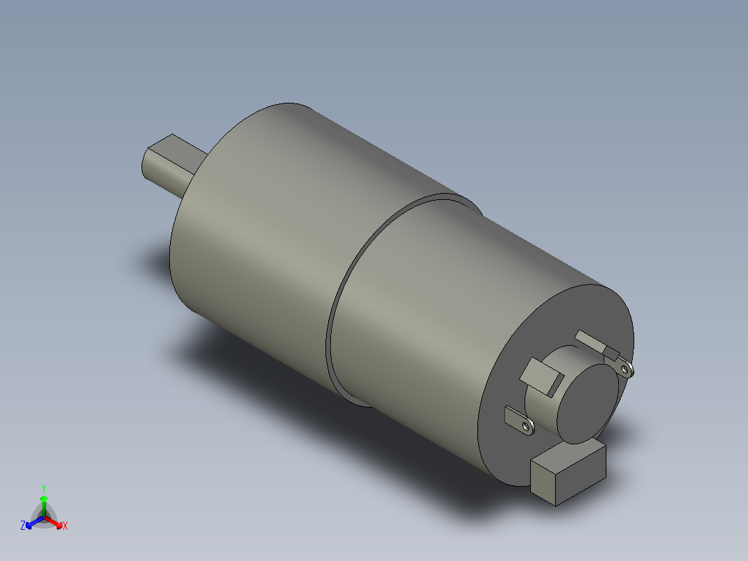 直流马达36GP-3429永磁行量编码齿轮减速机正等轴测图