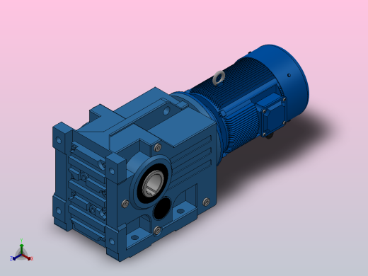 KAB67底脚空心轴安装螺旋锥齿轮减速机KAB67-Y0.25-4P-108.03-M1-0°-A