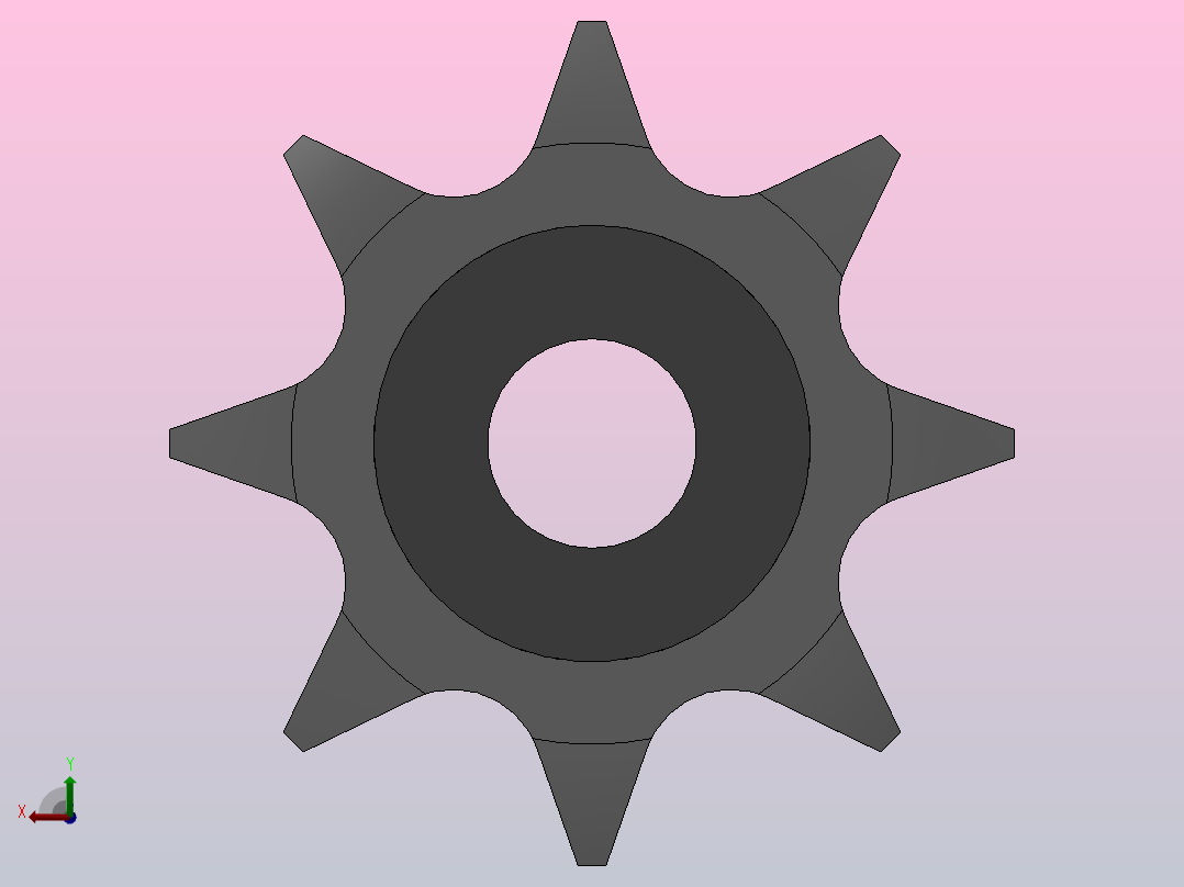 直孔链轮10B型_11-10B-3前视图