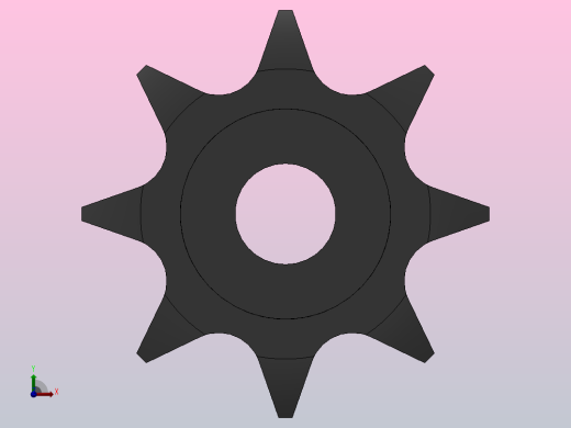 直孔链轮10B型_11-10B-3后视缩略图