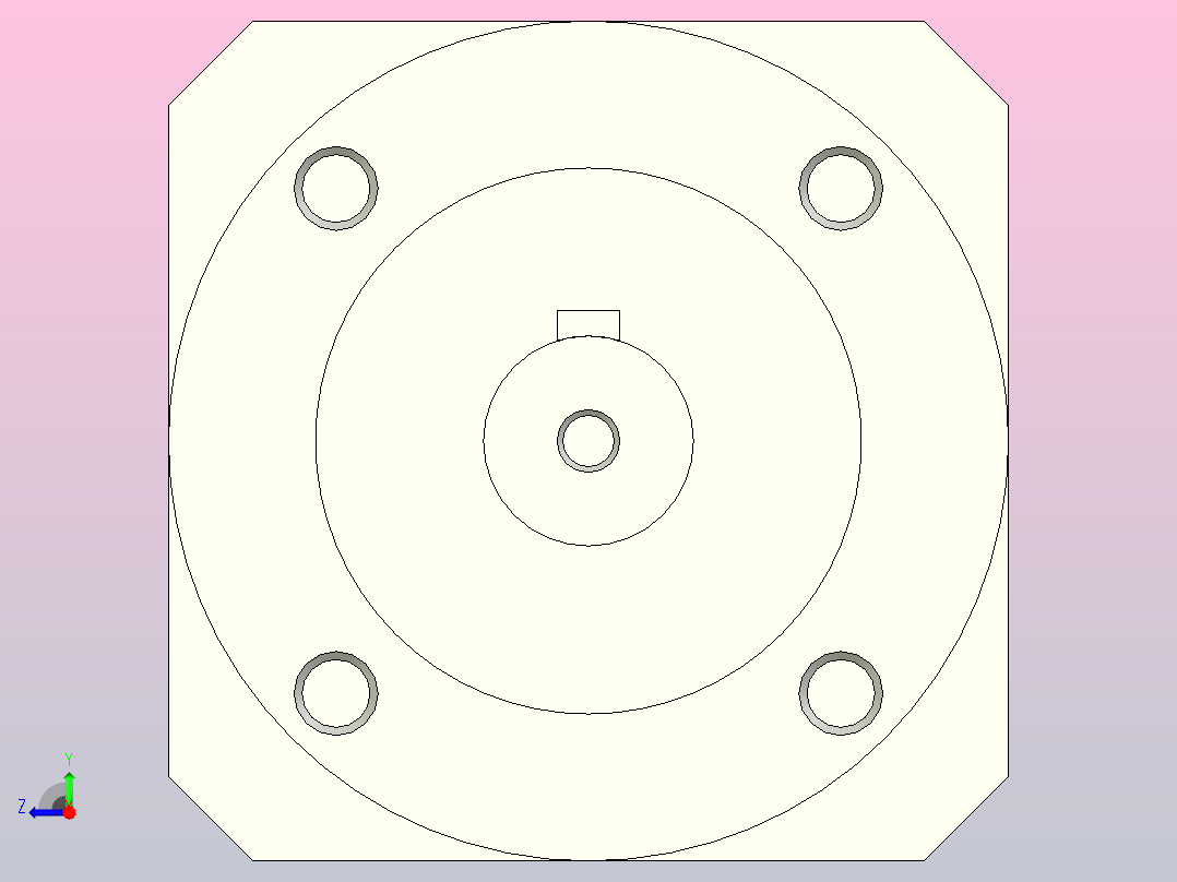 标准型方法兰型·圆法兰型行星齿轮减速器[PNE40-10]右视图