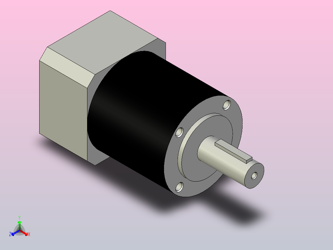 标准型方法兰型·圆法兰型行星齿轮减速器[PNE40-10]正等轴测图