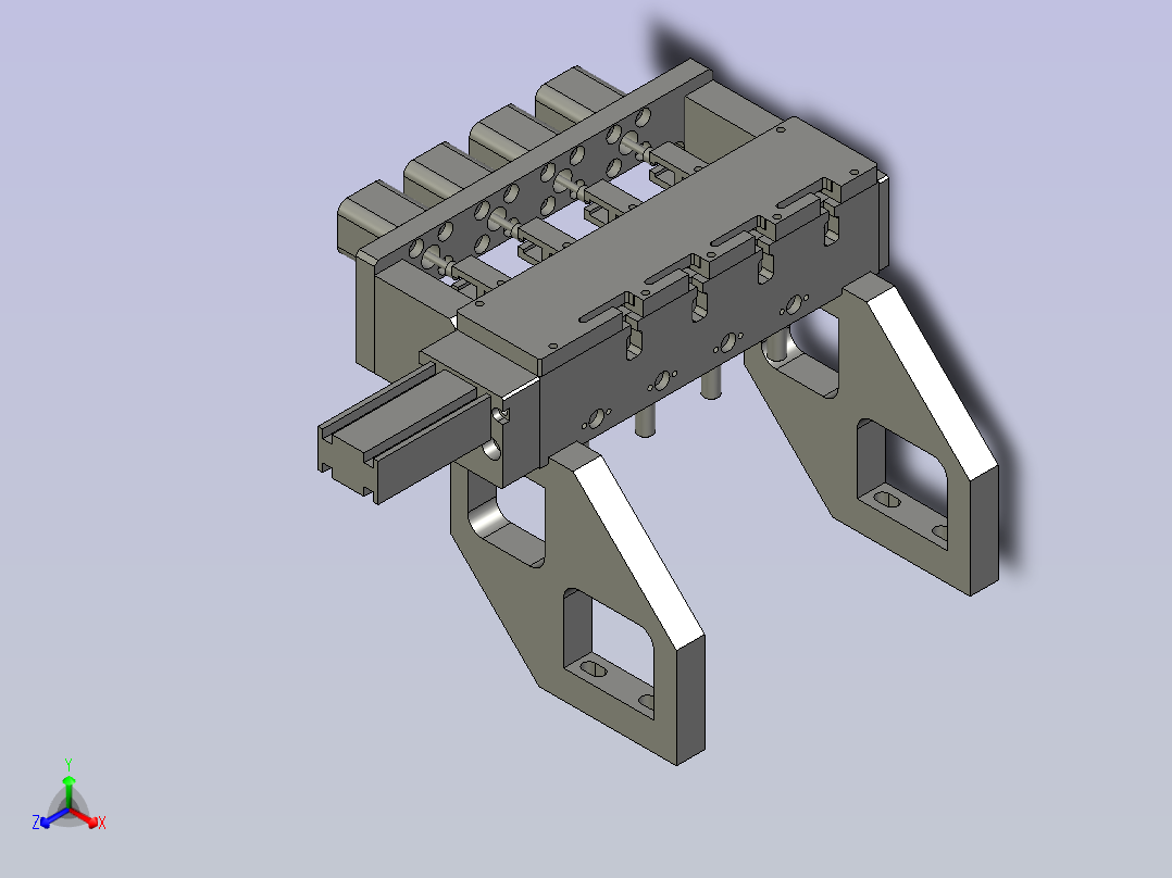 四分料装配主视图