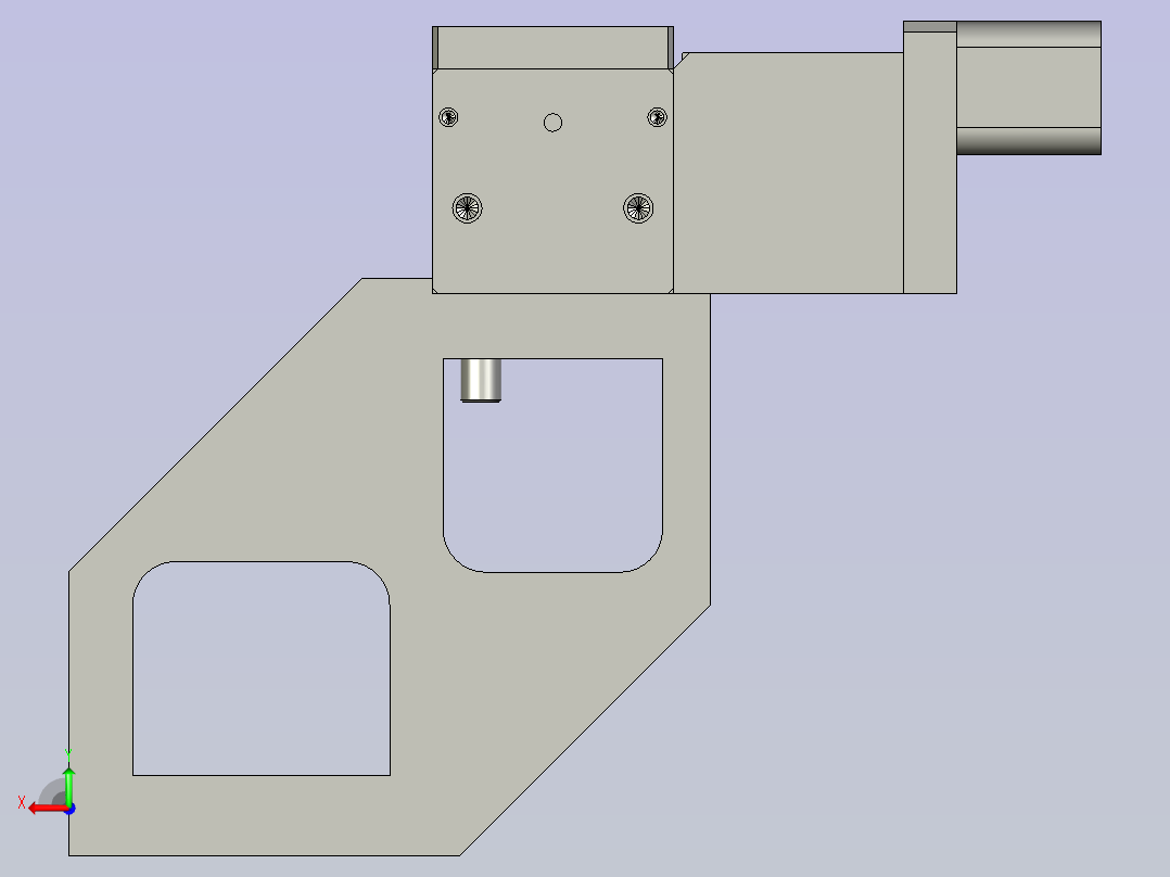 四分料装配后视图