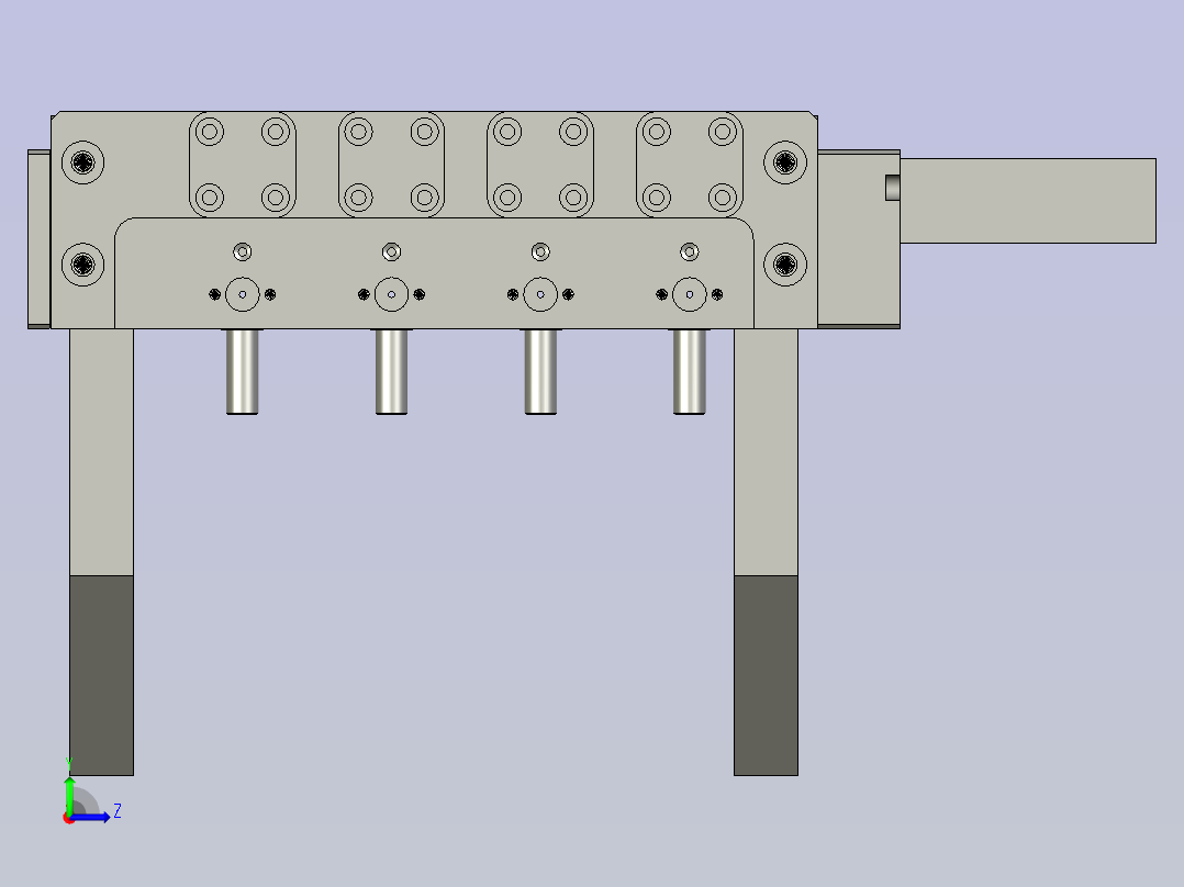 四分料装配左视图