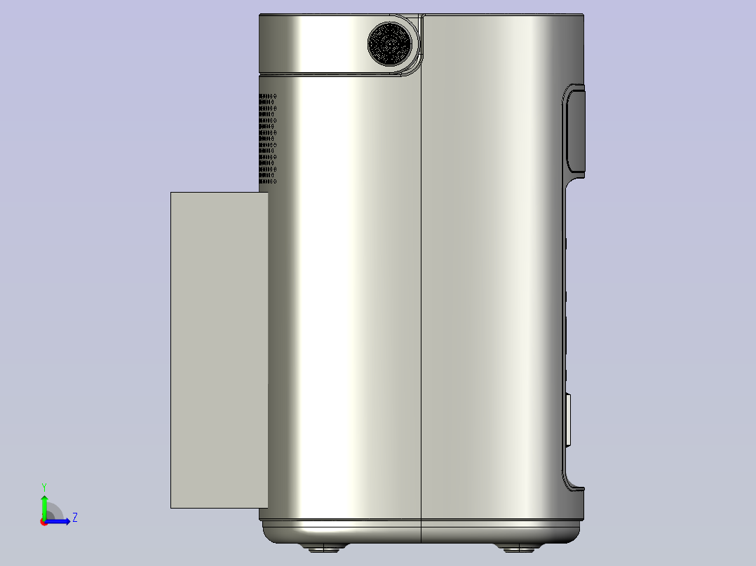 立式户外电源左视图