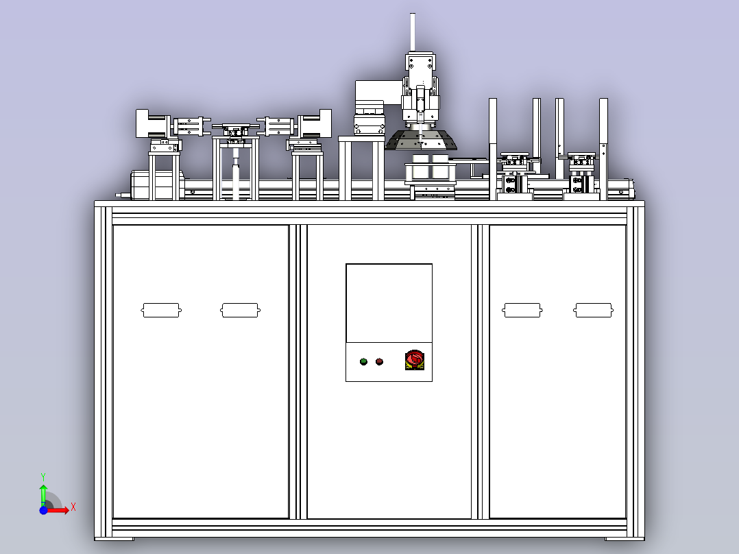 一款智能视觉设备3D图纸前视图